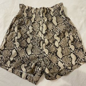 H&M snake print shorts